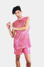 Load image into Gallery viewer, Pink Sequin Shorts