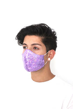 Load image into Gallery viewer, Iridescent Violet Sequin Face Mask