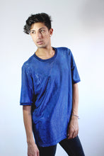 Load image into Gallery viewer, Deep Blue Scales Longline Tee