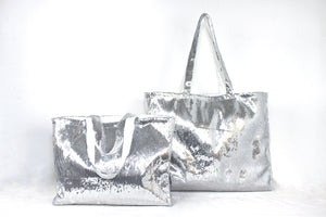 Silver Tote Bag