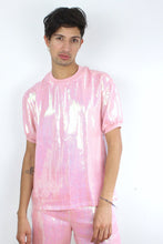 Load image into Gallery viewer, Pink Sequin Box Tee