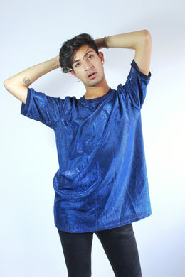 Deep Blue Scales Longline Tee