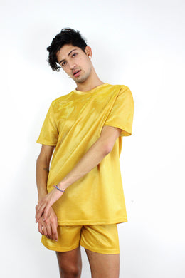 Mustard Scales Longline Tee