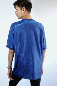 Deep Blue Scales Longline Tee