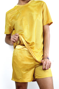 Mustard Scales Longline Tee