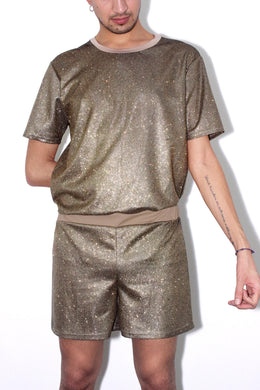 Champagne Glitter Shorts